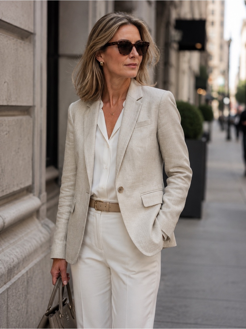 J Crew Tan Linen Blend Flax Regent Blazer Sz 4